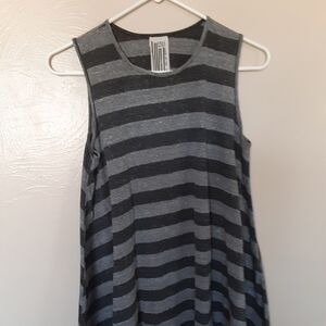 Free People Gray&Black Striped Shift Dress/Tunic